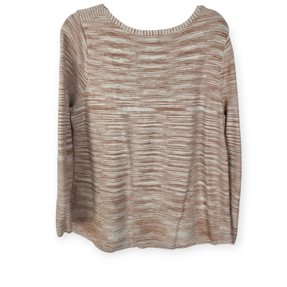 Chico's Space Dyed Bateau Neck Sweater Size 3 / UsXL - Picture 3 of 6